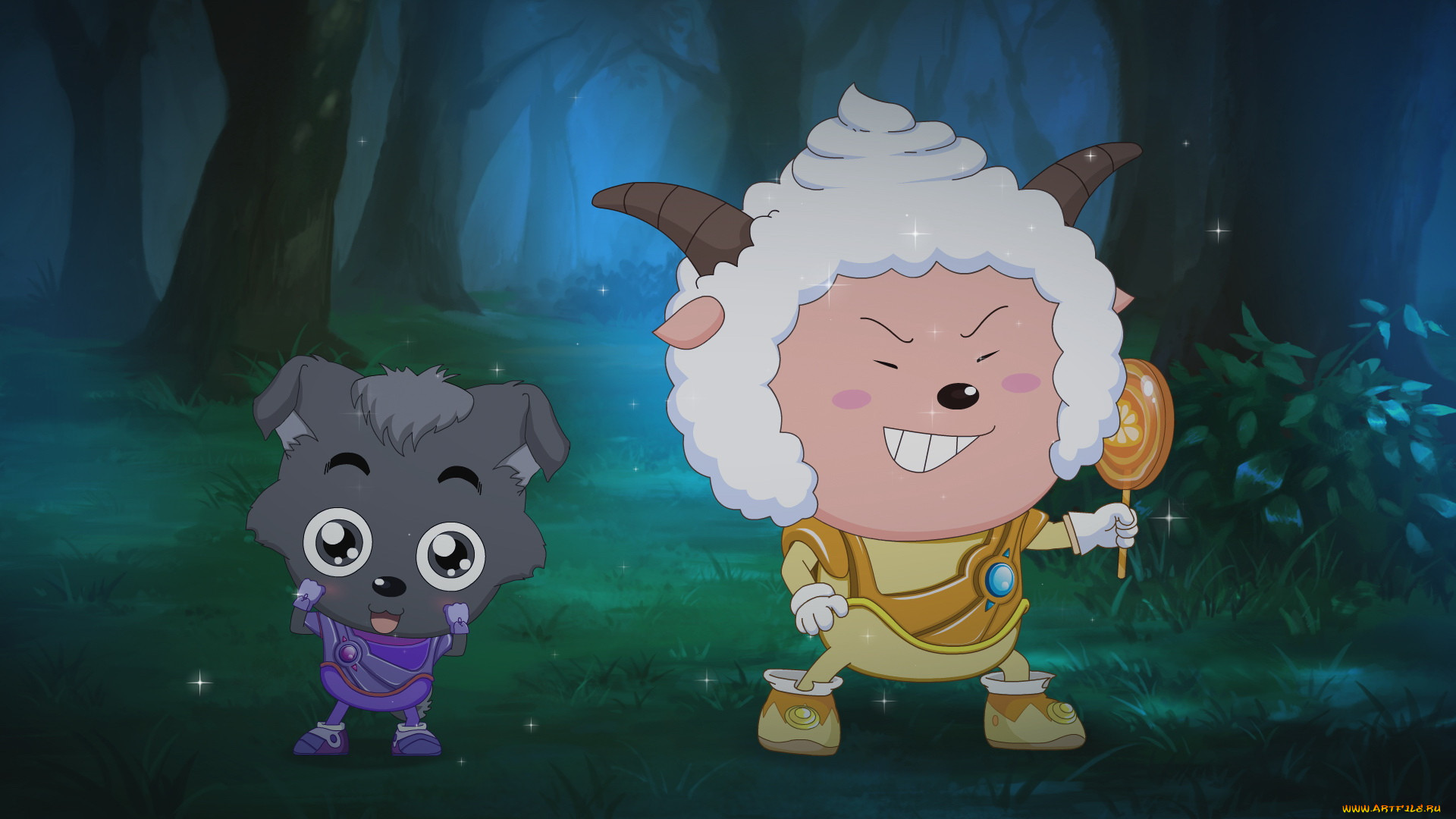 , unknown, , pleasant, goat, and, big, wolf